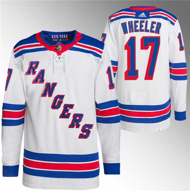Men%27s New York Rangers #17 Blake Wheeler White Stitched Jersey->new york rangers->NHL Jersey